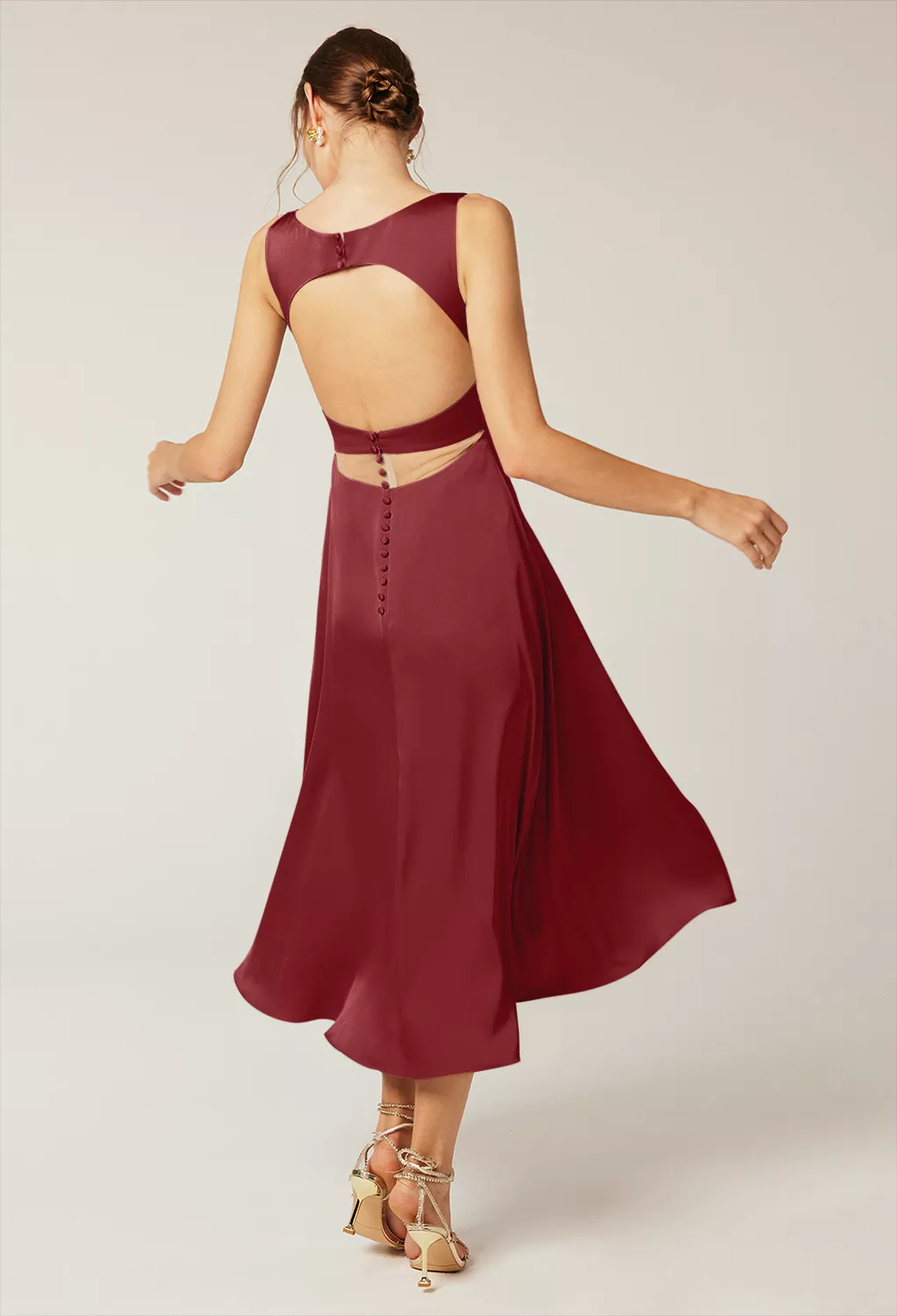 AW May Burgundy  Spring Wedding Guest Dresses